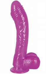 Dildos med pung Lazy Buttcock - Purple
