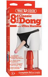 Strap-on Classic 8 Inch Dong With Ultra Harness