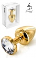 Buttplug Gold Crystal 25 mm
