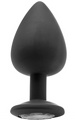 Extra Large Diamond Butt Plug Black