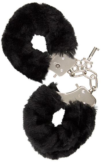 Image of Furry Handcuffs Black
