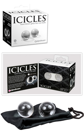 Icicles Hand Blown Glass Ben-Wa Balls Icicles Hand Blown Glass Ben-Wa Balls