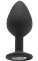 Large Diamond Butt Plug Black