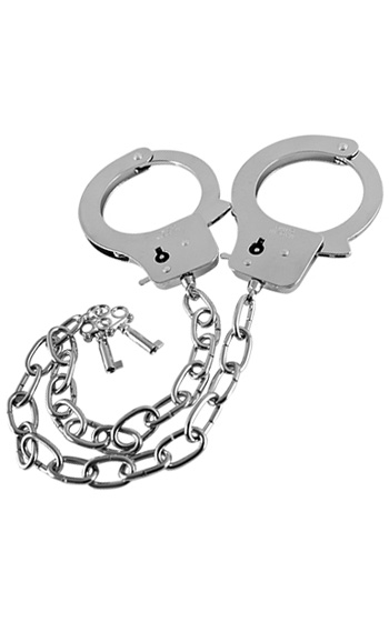 Metal Handcuffs Long Chain