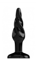 Rubber Screwed Buttplug Black 4 tum