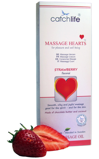 Strawberry Massage Hearts 50 gr Strawberry Massage Hearts 50 gr