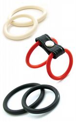  6-pack Nitrile Rings - Rd Vit Svart