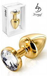 Buttplug Gold Crystal 25 mm