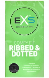 Kondomer EXS Ribbed & Dotted 12-pack - Frpackning