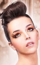 Rollspel & Maskerad Eyelash Black-Red Feather