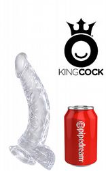 Dildos med pung King Cock Clear Dildo 21 cm