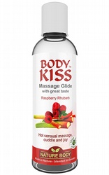 Massageoljor Massageljus Raspberry Rhubarb Massage Glide 100 ml