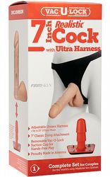 Strap-on Realistic 7 Inch Cock With Ultra Harness