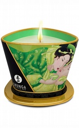 Massageoljor Massageljus Shunga Massage Candle Green Tea 170 ml