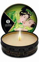 Massageoljor Massageljus Shunga Massage Candle Green Tea 30 ml