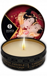 Massageoljor Massageljus Shunga Massage Candle Strawberry 30 ml