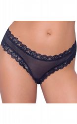 Sexiga trosor Spetstrosa Med Snrning Svart